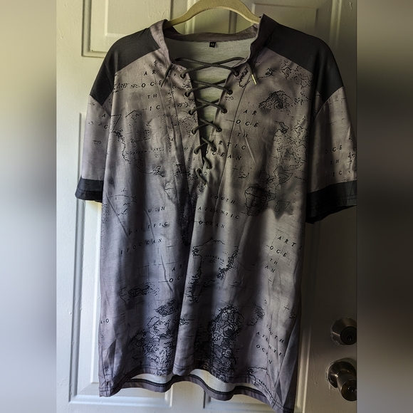 New Without Tags Men's Polyester Pullover Short Sleeve Shirt - Picture 2 of 16